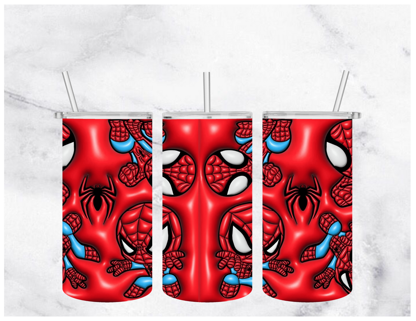 Spiderman Inspired Puff | Sublimation Tumbler | 12oz