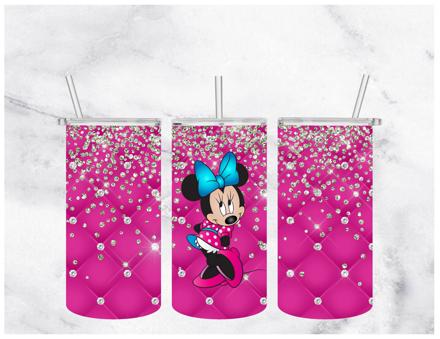 Minnie Inspired Glitter | Sublimation Tumbler | 12oz