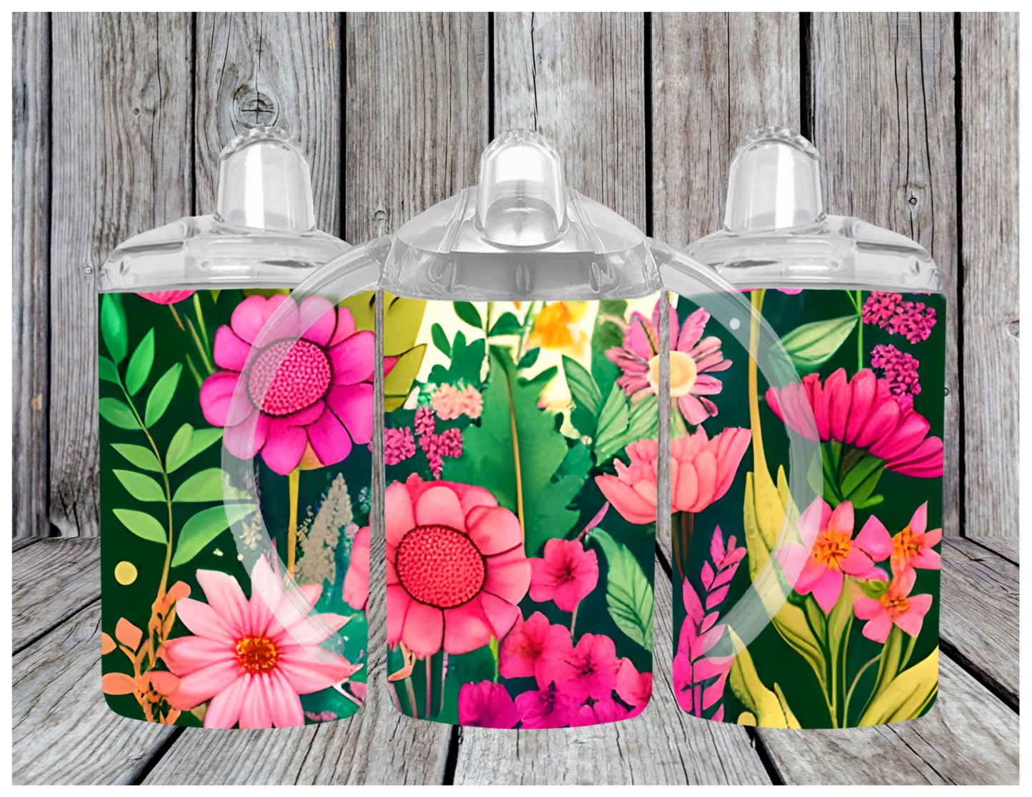 Floral | Sublimation Sippy Cup | 12oz