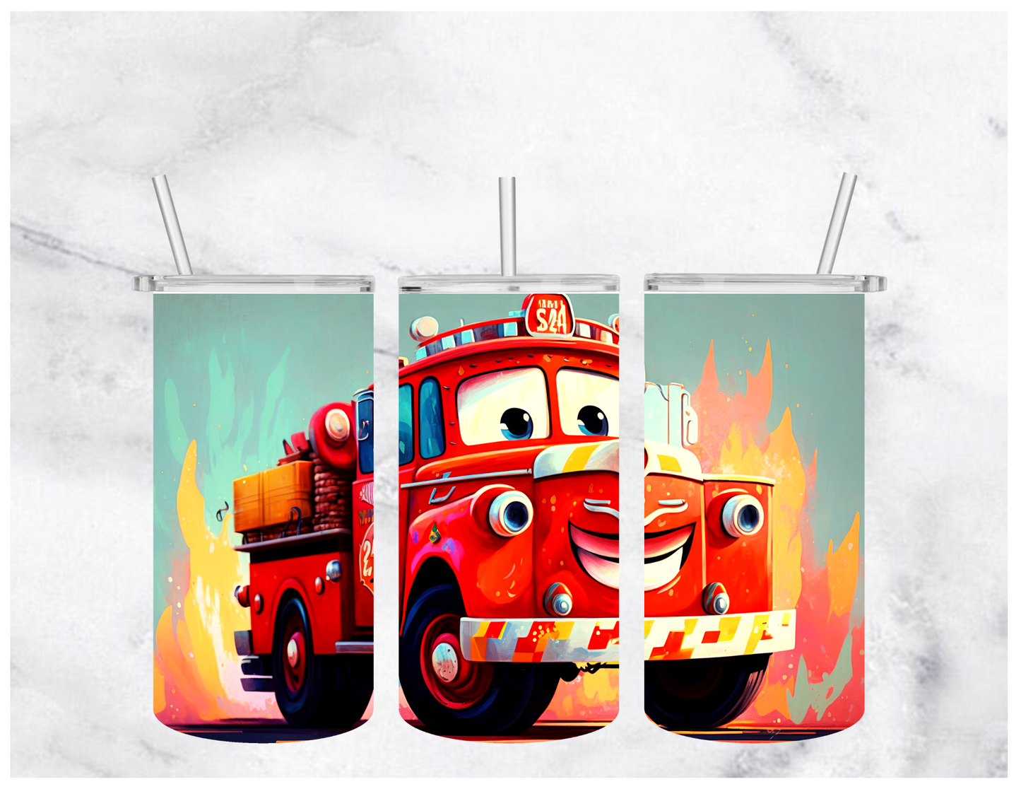 Fire Truck | Sublimation Tumbler | 12oz