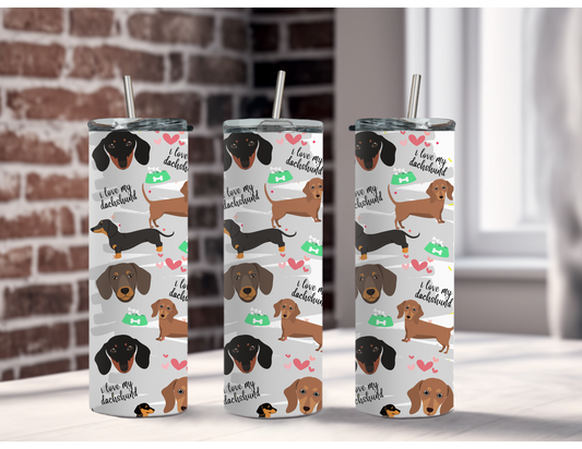 Daschund Lover | Sublimation Tumbler | Personalized | 20 oz.