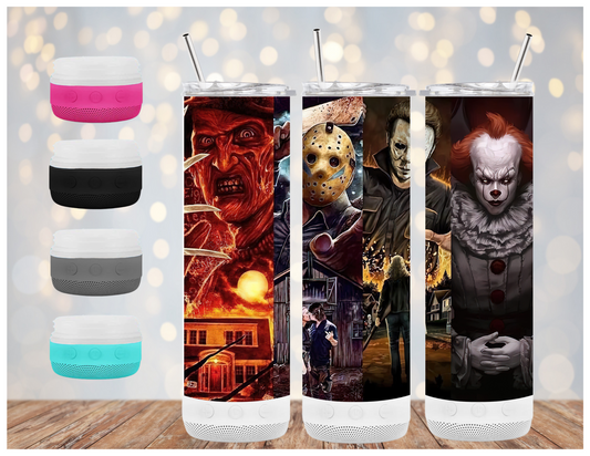 Horror Friends | Sublimation Bluetooth Tumbler | 20oz