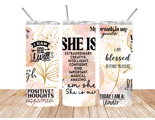 She Is | 15oz Tumbler | Sublimation