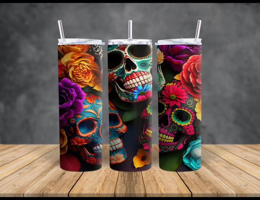 Sugar Skulls | Sublimation Tumbler | 20oz