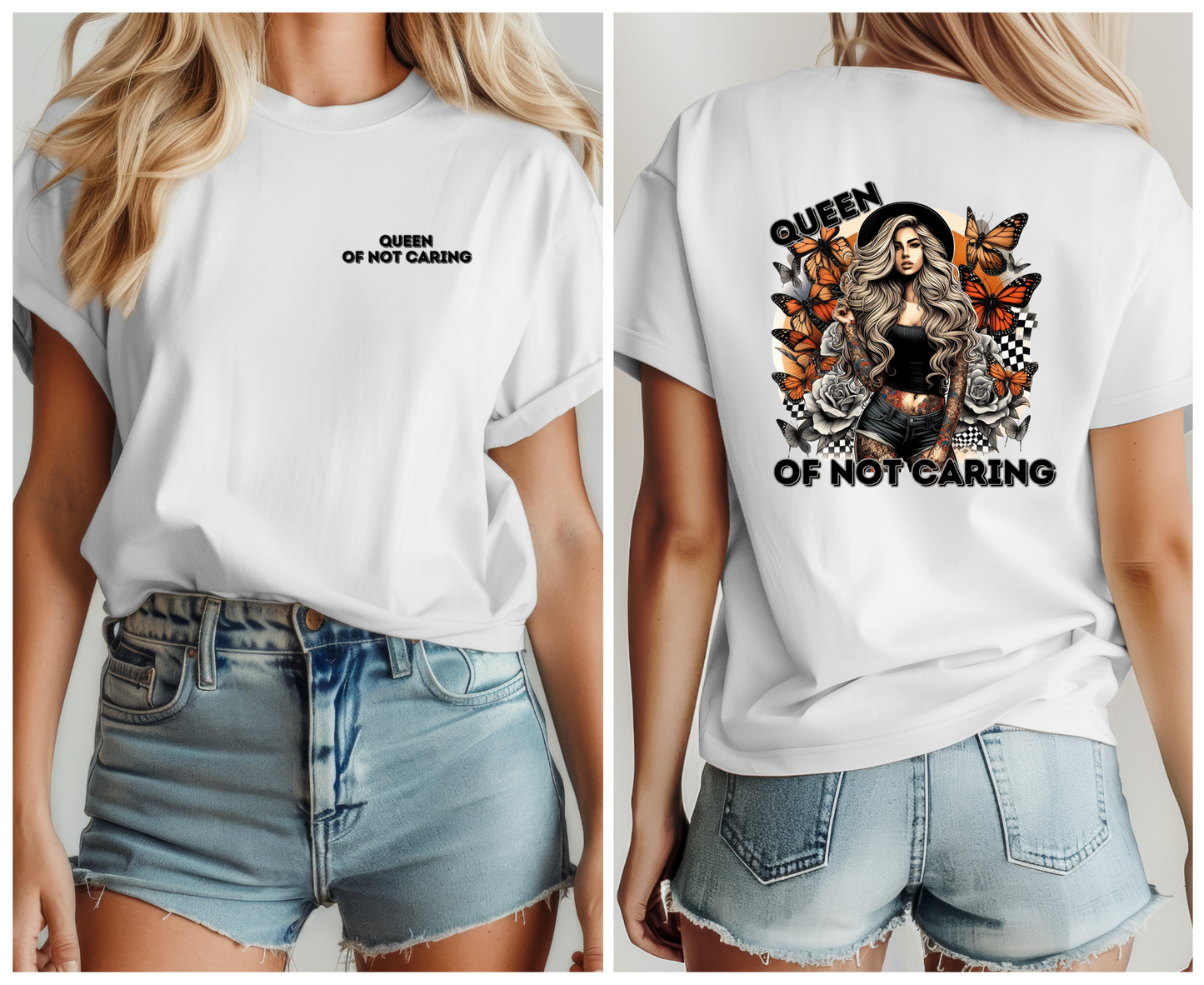 Queen of not caring T-shirt (Pre Order)