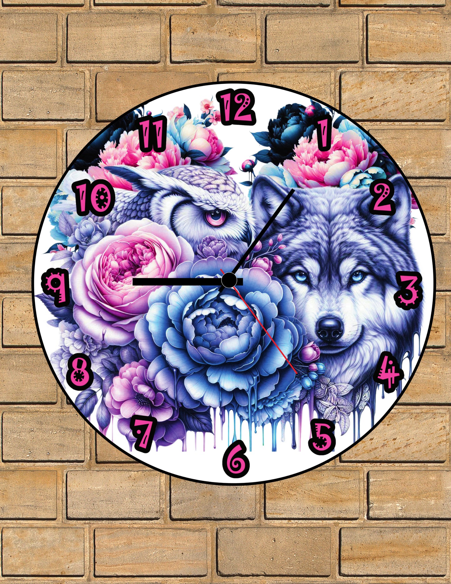 Wolf Wooden Clock