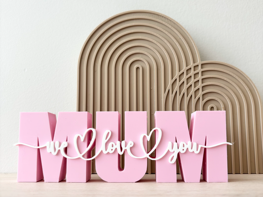 MUM Sign - We Love You
