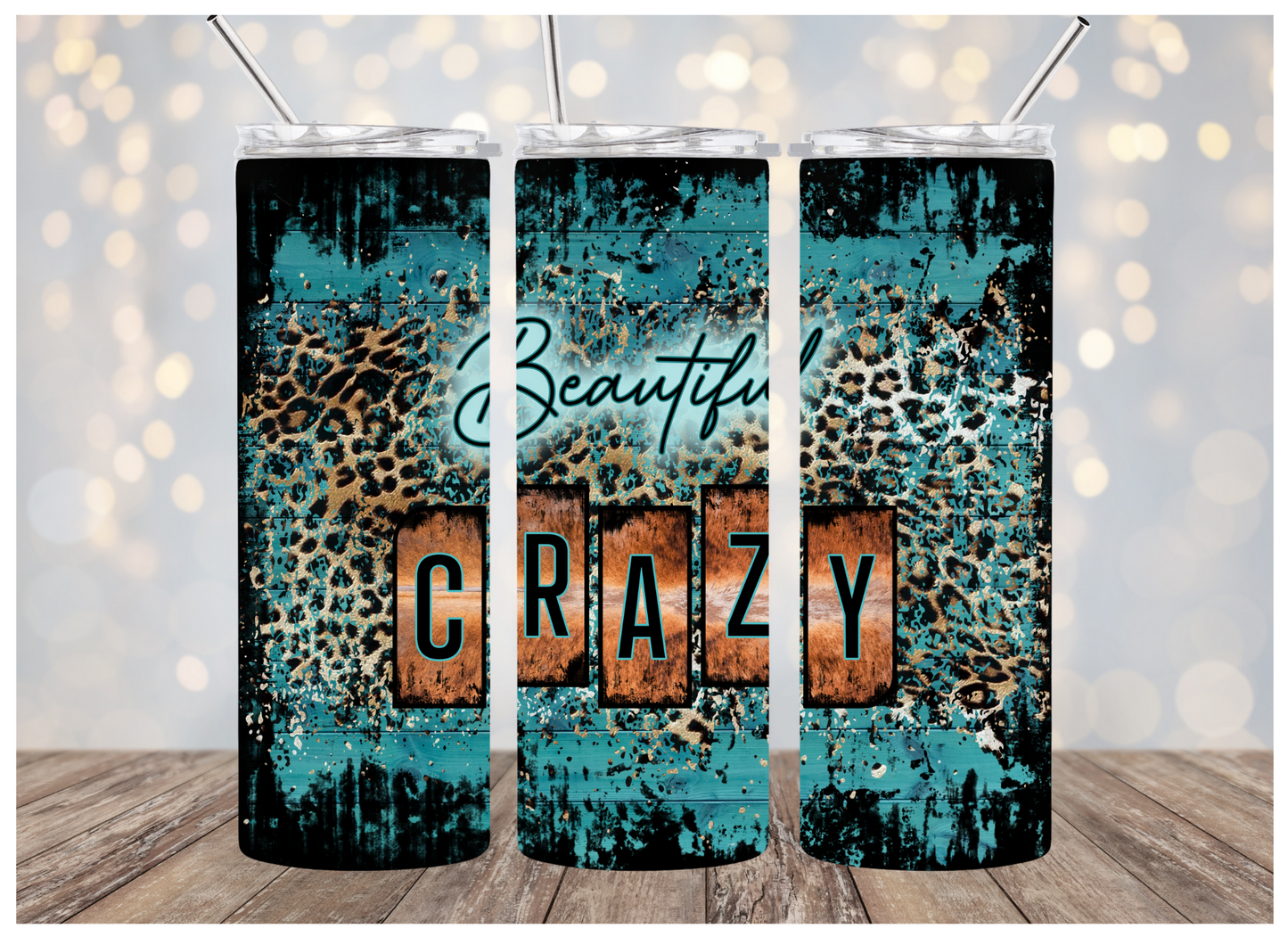 Beautiful Crazy | Sublimation Tumbler | Personalized | 20oz.