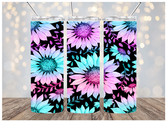 Pastel Sunflowers | Sublimation Tumbler | Personalized | 20 oz.